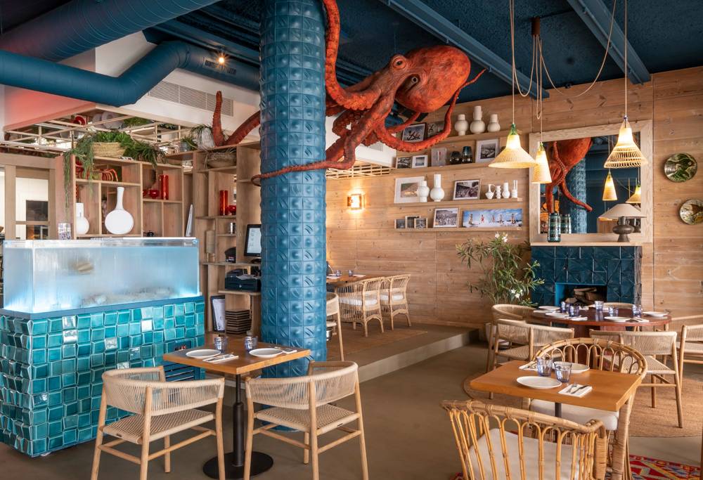 Interior del nuevo restaurante que lidera Romain Fornell, Tejada Mar.
